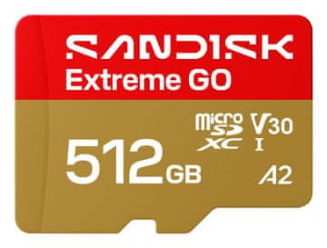 SanDisk SanDisk Extreme GO MicroSDXC 512 GB UHS-I, Rdeča/Zlata