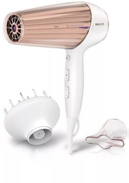 slomart Philips MoistureProtect Sensor Hairdryer sušilnik za lase, 2300 W, belo-vijoličen