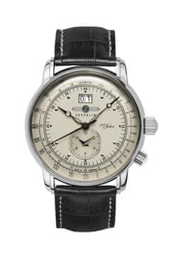 ZEP Zeppelin 100 Jahre 76405 Quartz Ura, 42mm, srebrna številčnica