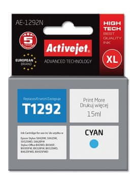 ActiveJet ACJ nadomestna črnila za Epson T1292, Supreme, 15 ml, cian