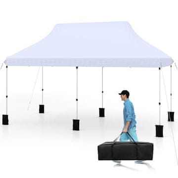 Northix 10x20 Pop Up Canopy Tent - Adjustable Height, Carry Bag, White