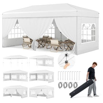 Northix 10x20 Pop-Up Canopy Tent With 6 Sidewalls, Wheeled Bag