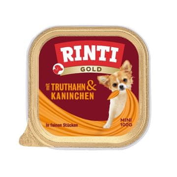 RINTI RINTI Gold Mini puran z zajcem - mokra hrana za pse - 100 g