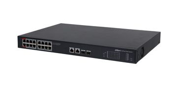 Dahua Dahua DH-PFS3220-16GT-190 mrežni stikalnik, neupravljan, L2 Gigabit Ethernet, PoE, 1U, črn