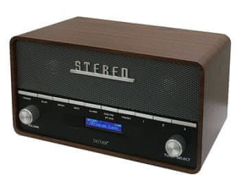 Denver Denver DAB-36 digitalni radio, leseno ohišje, črn