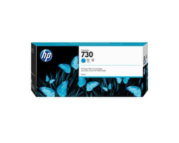 HP 730 Tiskalna kartuša s črnim črnilom 300 ml, Cyan