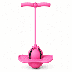 JOJOY® Skakalna pogo žoga za otroke z ročajem, nosilnost do 120 kg, za ravnotežje in koordinacijo | JUMPOO Roza