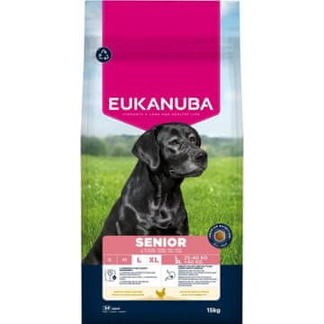 Eukanuba EUKANUBA Senior Large and extra large breeds Chicken - suha hrana za pse, 15kg