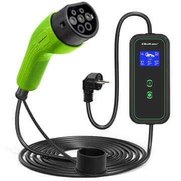 Qoltec Qoltec Polnilnik za električna vozila 2-v-1 Tip 2 | 3.5kW | 230V