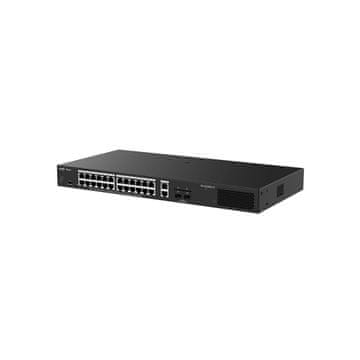 Rui Ruijie Networks RG-ES228GS-LP mrežni preklopnik L2 Gigabit PoE, namizni, črn