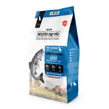 Wiejska Zagroda WIEJSKA ZAGRODA Monoprotein losos - suha hrana za pse, 2kg