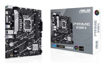 slomart ASUS PRIME B760M-K matična plošča, Intel B760, LGA 1700, micro ATX