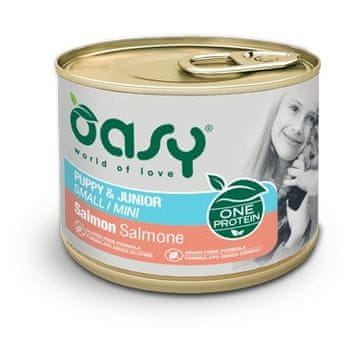 Oasy OASY One Protein Puppy & Junior Malo/Mini Losos - mokra hrana za pse - 200g