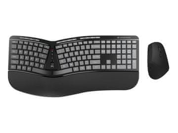 Conceptronic Conceptronic ERGO Brezžična ergonomska tipkovnica in miška, QWERTY EN (US)
