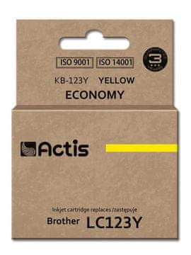 ACS Actis KB-123Y rumena (nadomestna za Brother LC123Y/LC121Y)