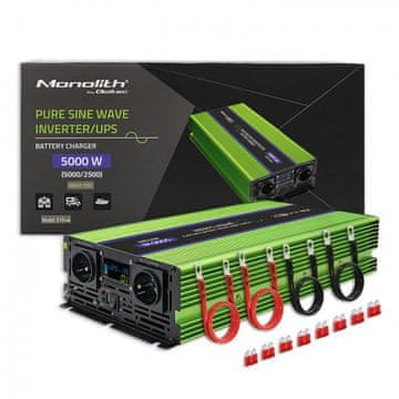 Qoltec Qoltec Monolith Auto 5000 W pretvornik napetosti, zelen