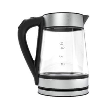 AENO AENO EK1S kuhalnik vode 1.7 L 2200 W, črna/srebrna/transparentna
