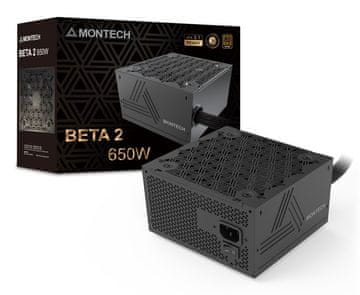 Beta Montech BETA 2 napajalnik 650 W ATX, črn
