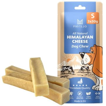 Mersjo Mersjo Himalajska sirna palčka za pse S 150g Sirni priboljšek iz jaka 3 kosi