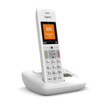 Gigaset Gigaset E390A DECT telefon z identifikacijo klicatelja, bela
