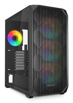Sharkoon Sharkoon AK3 RGB Midi Tower črno ohišje, kaljeno steklo