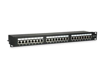 Equip Equip 650030 Patch Panel 24-port Cat.5e oklopljen, črn