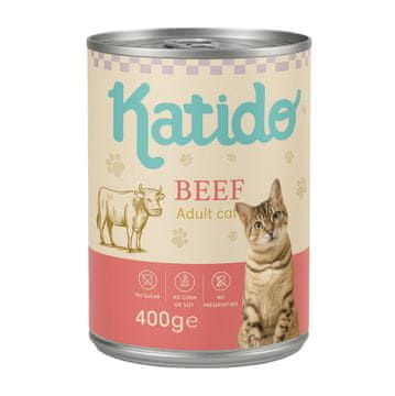 slomart KATIDO Govedina - mokra hrana za mačke, 400g