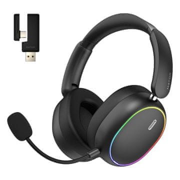 PHOENIX HATOR Phoenix 2 Gaming slušalke, žične/brezžične, USB-C/USB-A, Bluetooth, črne