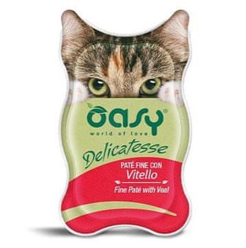 Oasy OASY Delicatesse Fine pašteta s teletino za mačke, 85g