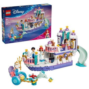 slomart LEGO DISNEY 43299 Arielin brod za kraljevsko vjenčanje, 519 dijelova