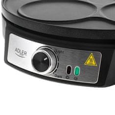 Adler ADL AD 3093 električni pekač za palačinke 2 v 1, 1600 W, črn