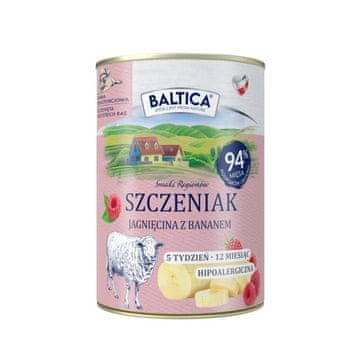 slomart BALTICA Smaki regionów Puppy Lamb z bananom - mokra hrana za pse - 400g