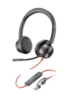 HP HP Poly Blackwire 8225 Stereo USB-C slušalke + USB-C/A adapter