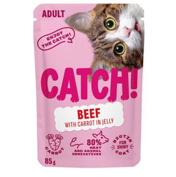 Catch CATCH mokra hrana za mačke - govedina in korenček v želeju, 85g