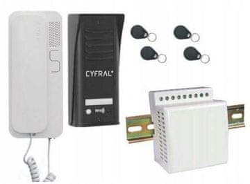 slomart CYFRAL COSMO 1-TENANT črn domofon