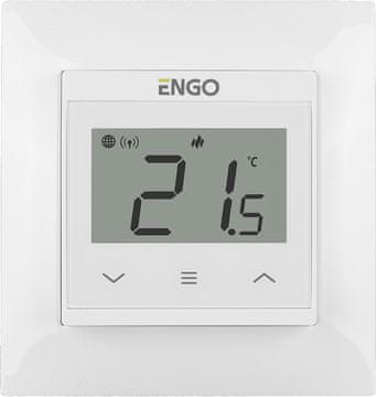 Engo ENGO E55-W brezžični sobni termostat za okvire 55x55mm bel