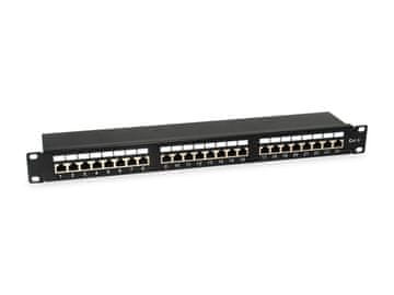 Equip Equip 24-portni Cat.6 zaščiten patch panel, črn