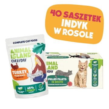 Animal ANIMAL ISLAND Purana v brozgi - mokra hrana za mačke, 40x85g