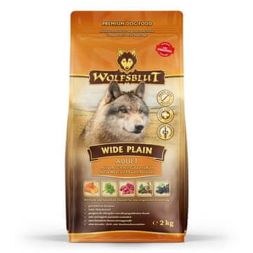 Wide WOLFSBLUT Wide Plain Horse - suha hrana za pse z lososom - 2kg