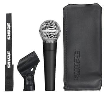 Shure Shure SM58 vokalni dinamični mikrofon, črn, XLR