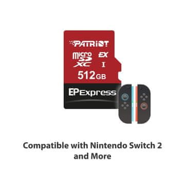 Patriot Patriot Memory EP Express MicroSDXC kartica 512GB, črna/rdeča