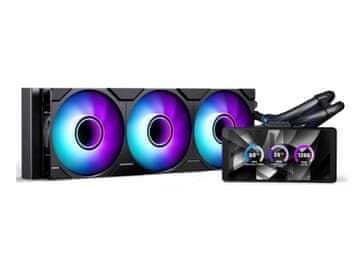 PHANTEKS Phanteks Glacier One 360M25 LCD vodno hlajenje CPU, 360mm, 6-palčni zaslon, črno