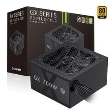 slomart Gamemax GX 700G napajalnik 700W, 80 Plus Gold, Ne-Modularni