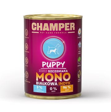 slomart CHAMPER Puppy Monoprotein Puranj - mokra hrana za mladiče - 400g