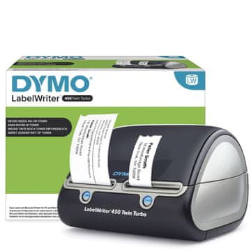 Dymo DYMO LabelWriter 450 Twin Turbo tiskalnik nalepk, srebrna/črna