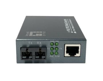Level One LevelOne RJ45 na SC Gigabit medijski pretvornik, PoE PSE, Single-Mode Fiber, 20km