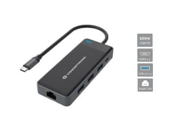 Conceptronic Conceptronic DONN14G priklopna postaja USB 3.2 Gen 1 Type-C, siva