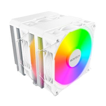 slomart Montech NX600 ARGB CPU zračni hladilnik 12 cm bela, 1 kos