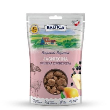 slomart Pasje priboljški BALTICA Przysmaki regionów Jagnjetina z jabolkom in meto - 100g
