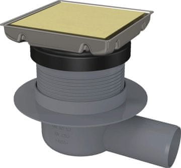 slomart DTA Point drain - Reversible sifon, krom/črna